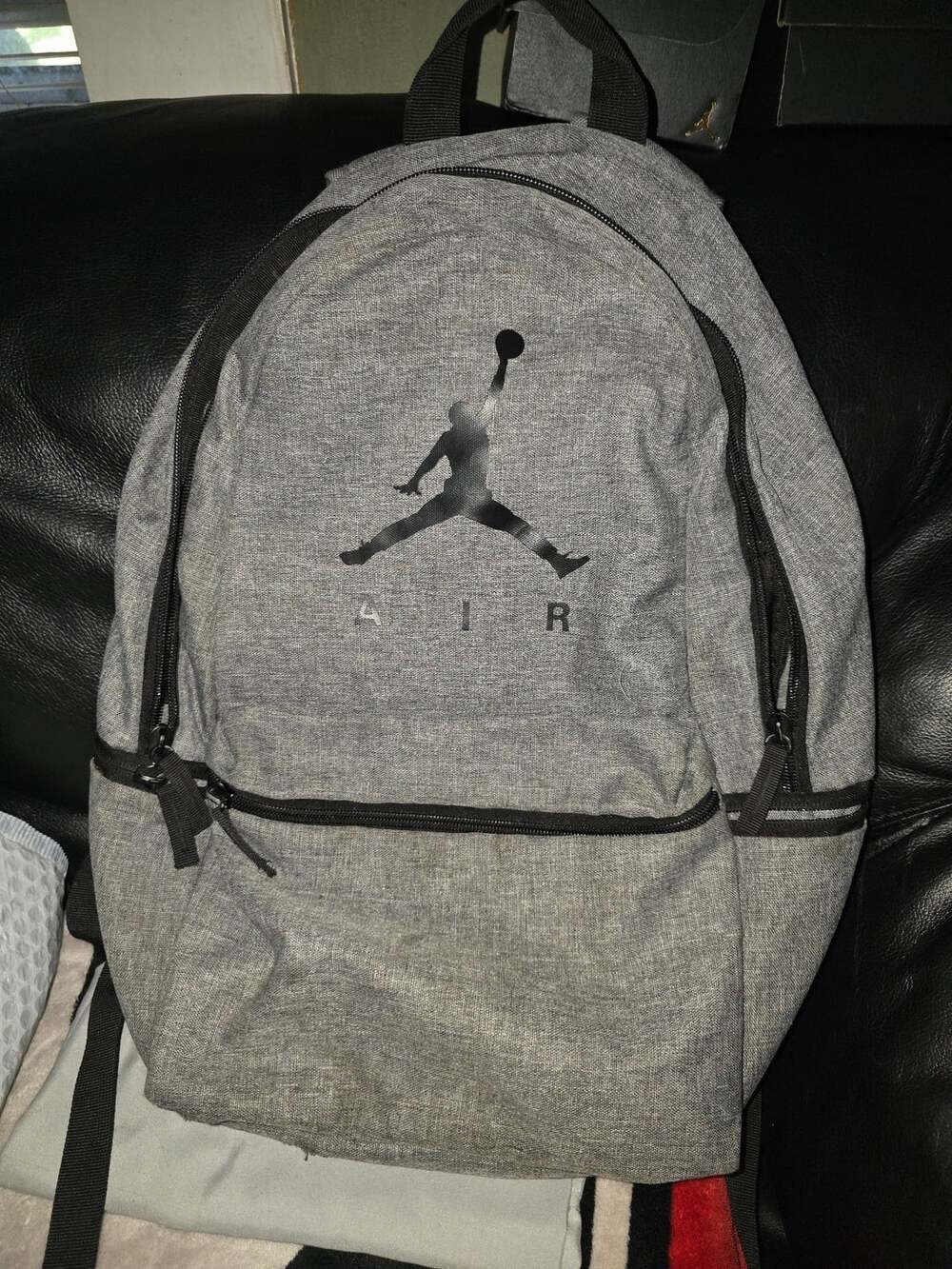 Jordan Air Backpack Grey Heather Jumpman School Travel Laptop Bag 9A0289